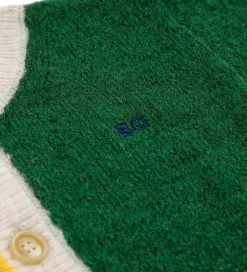 Bobo Choses Striktrøjer*Cardigan - Strik - Kaleidoscope Jacquard - Grøn