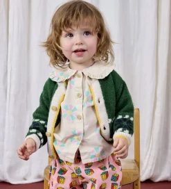 Bobo Choses Striktrøjer*Cardigan - Strik - Kaleidoscope Jacquard - Grøn
