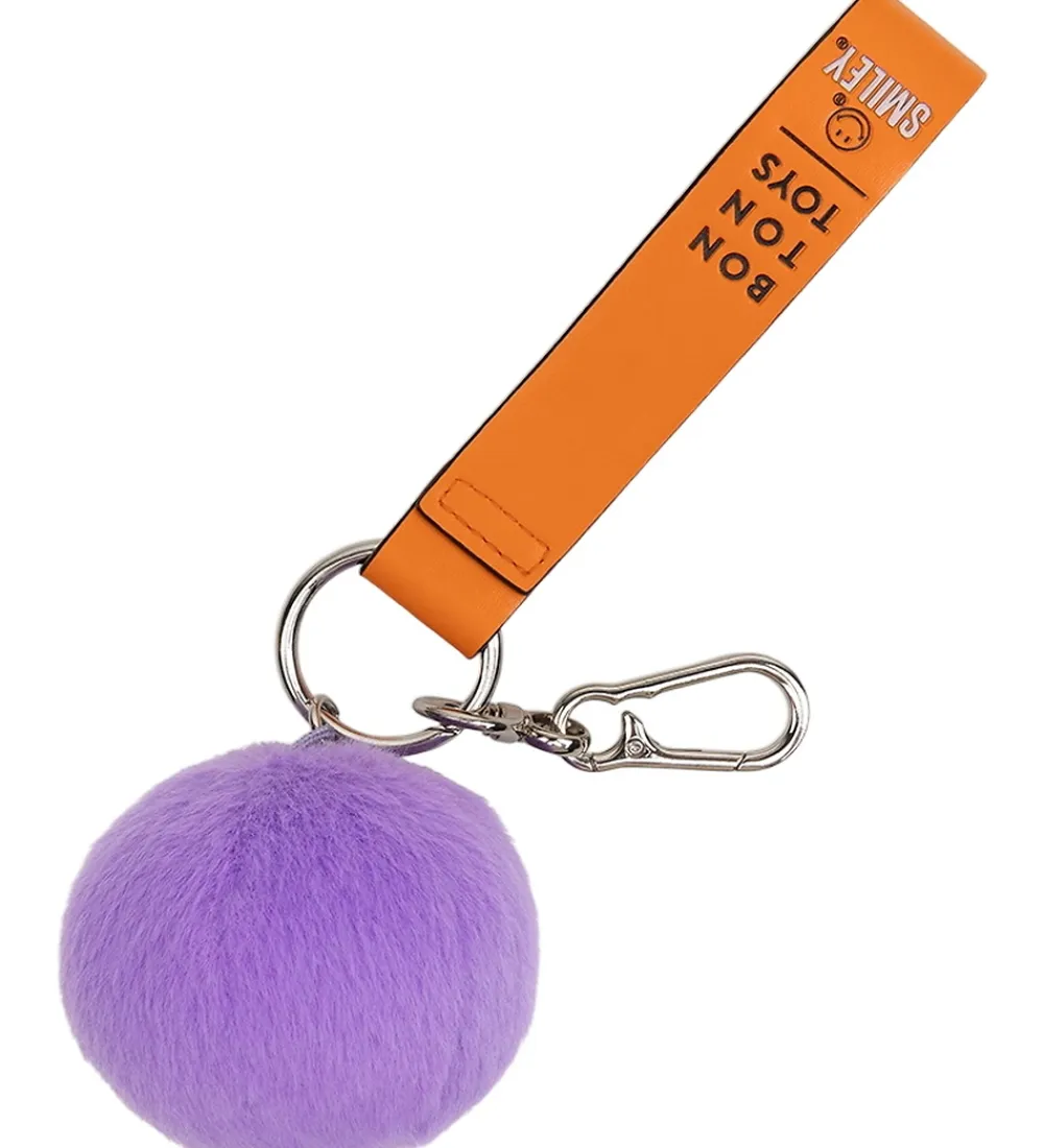 Bon Ton Toys Nøgleringe*Nøglering - 7 cm - Smiley ECO Fuzzy Bag Charm - Dar