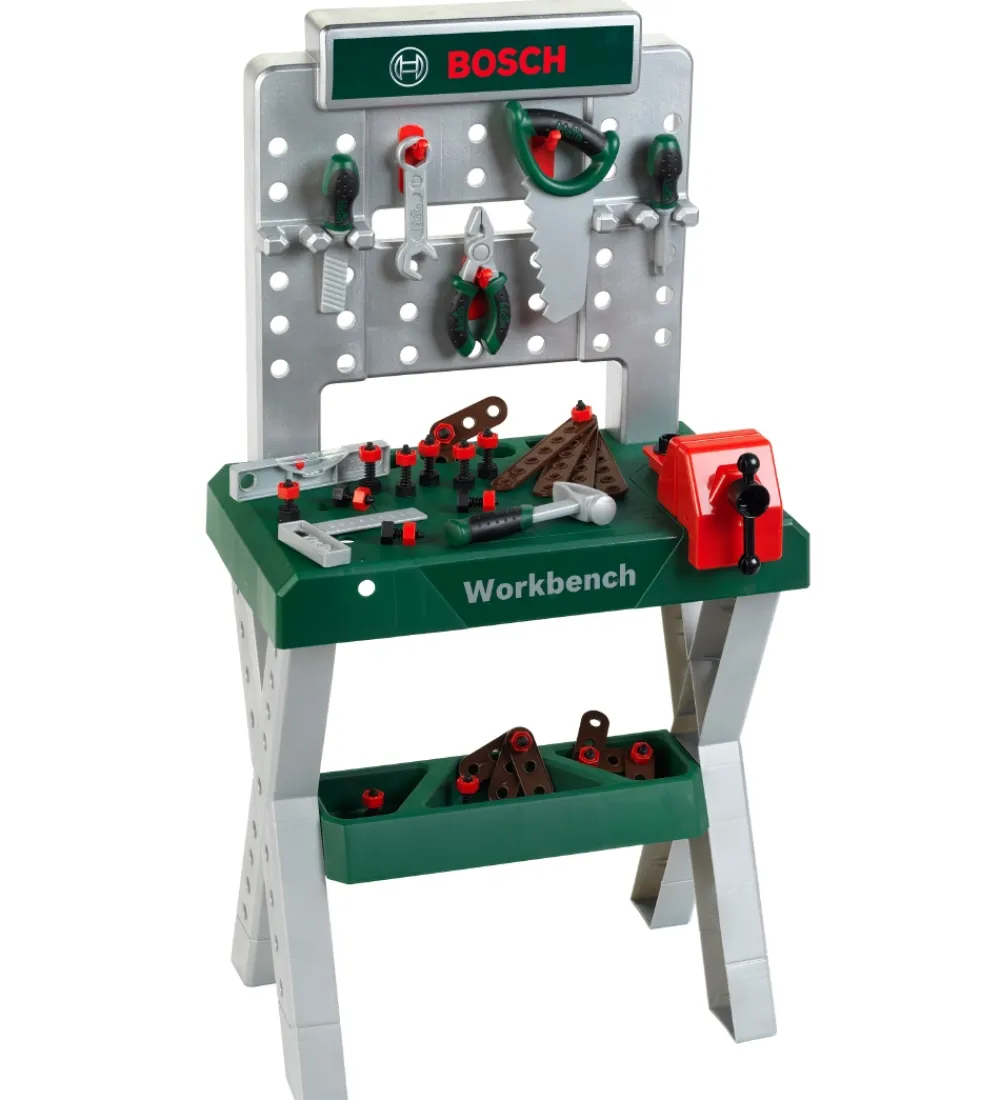 Bosch Mini Legeværktøj*Arbejdsbænk - Legetøj - Mørkegrøn/Sølv