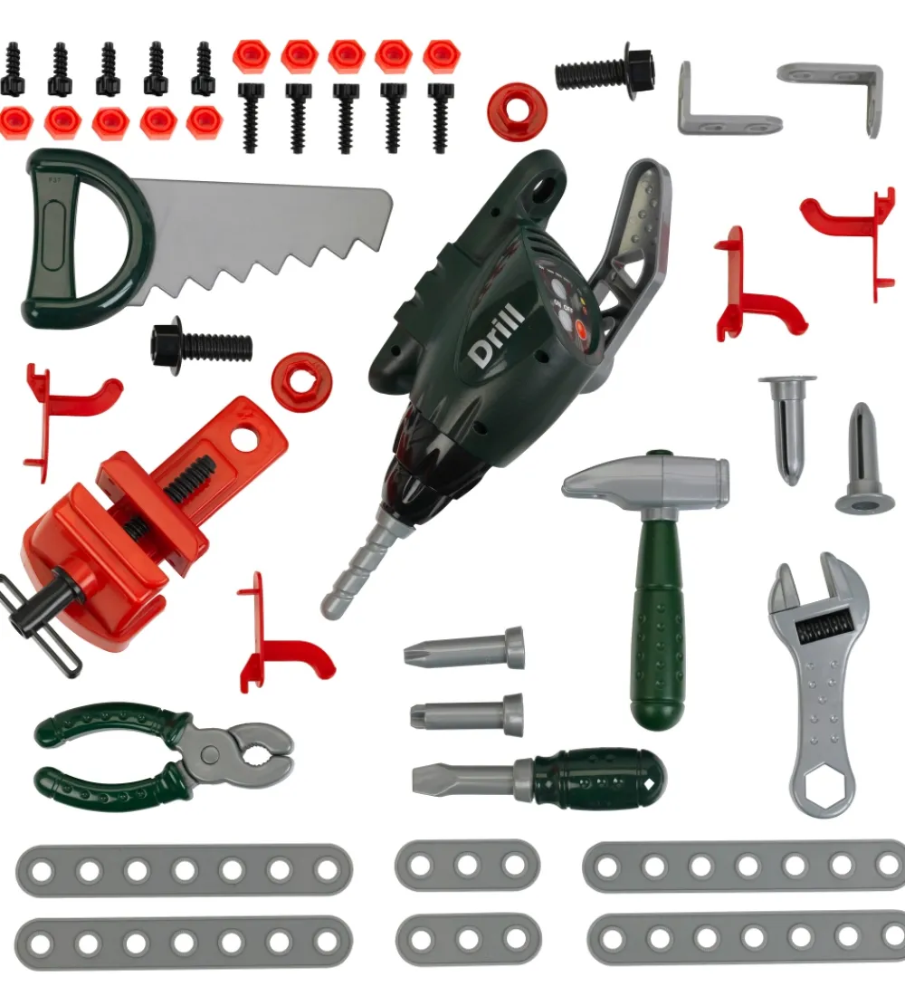 Bosch Mini Legeværktøj*Arbejdsbænk - Legetøj - 76 cm - Mørkegrøn/Sølv