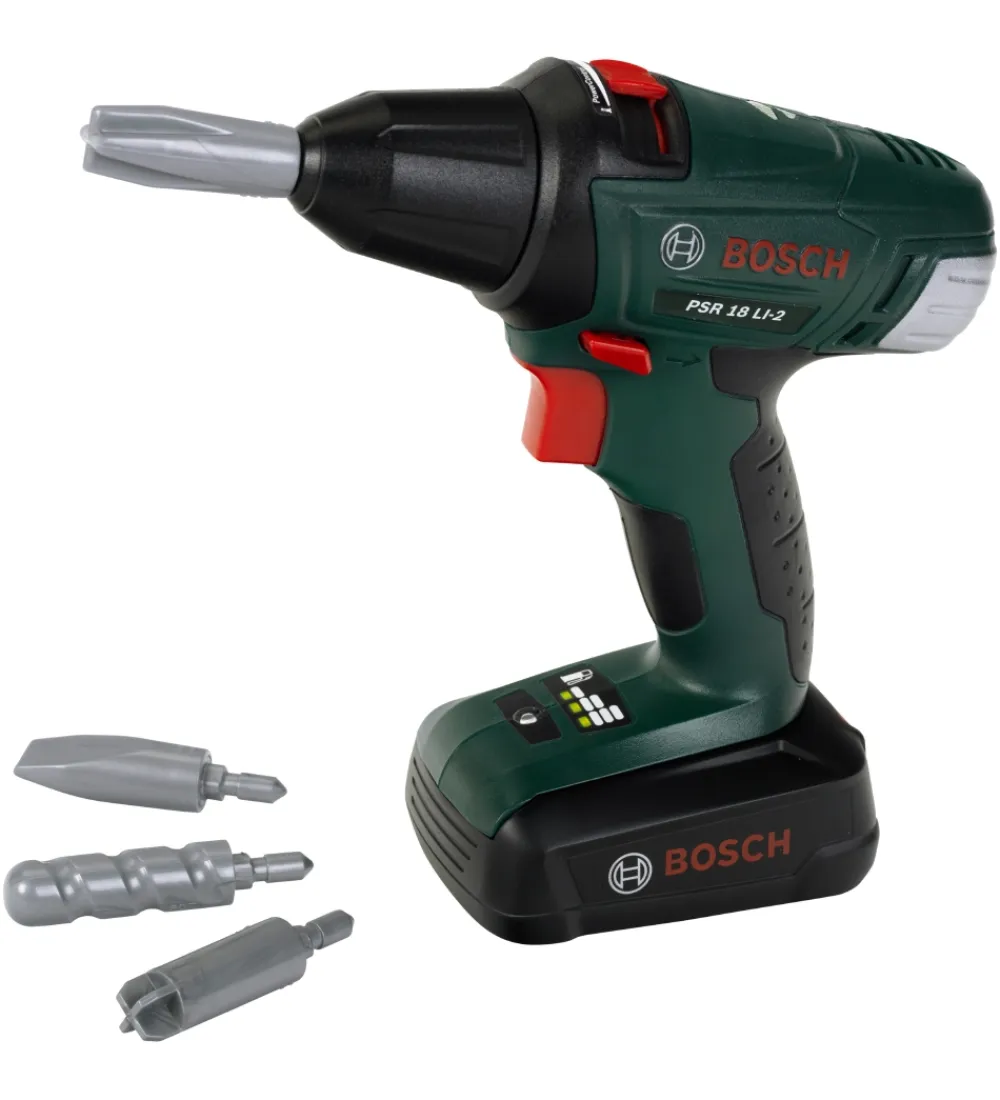 Legeværktøj-Bosch Mini Stor Skruemaskine m. Lys/Lyd - Legetøj - Grøn