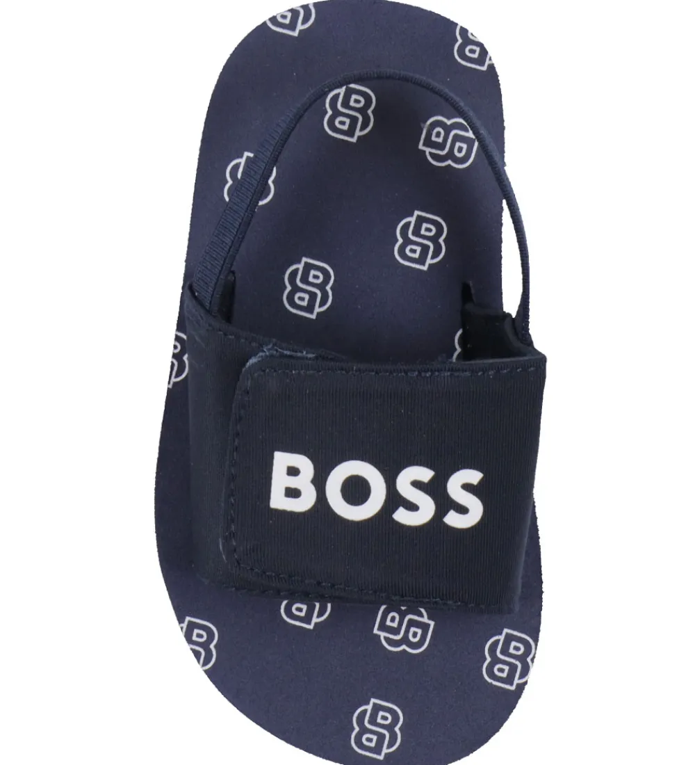 Badesandaler-BOSS Badesandaler - Navy/Hvid