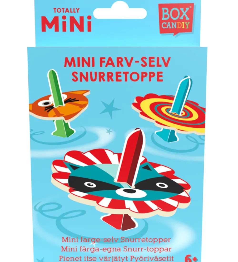 BOX CANDIY Kreasæt*Kreasæt - Farv-selv Snurretoppe - Totally Mini