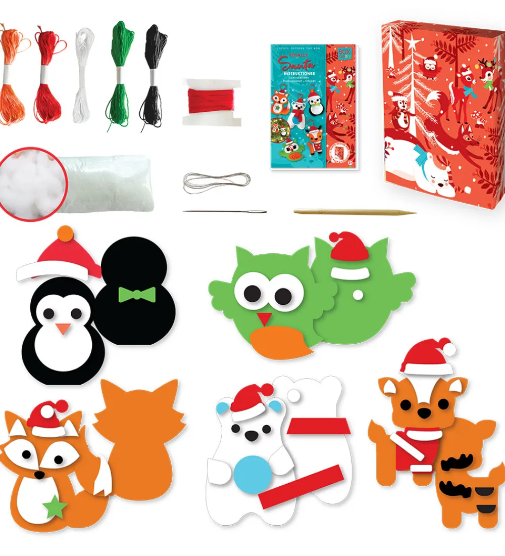 Julepynt-BOX CANDIY Kreasæt - Filtdyr-pynt - Totally Santa