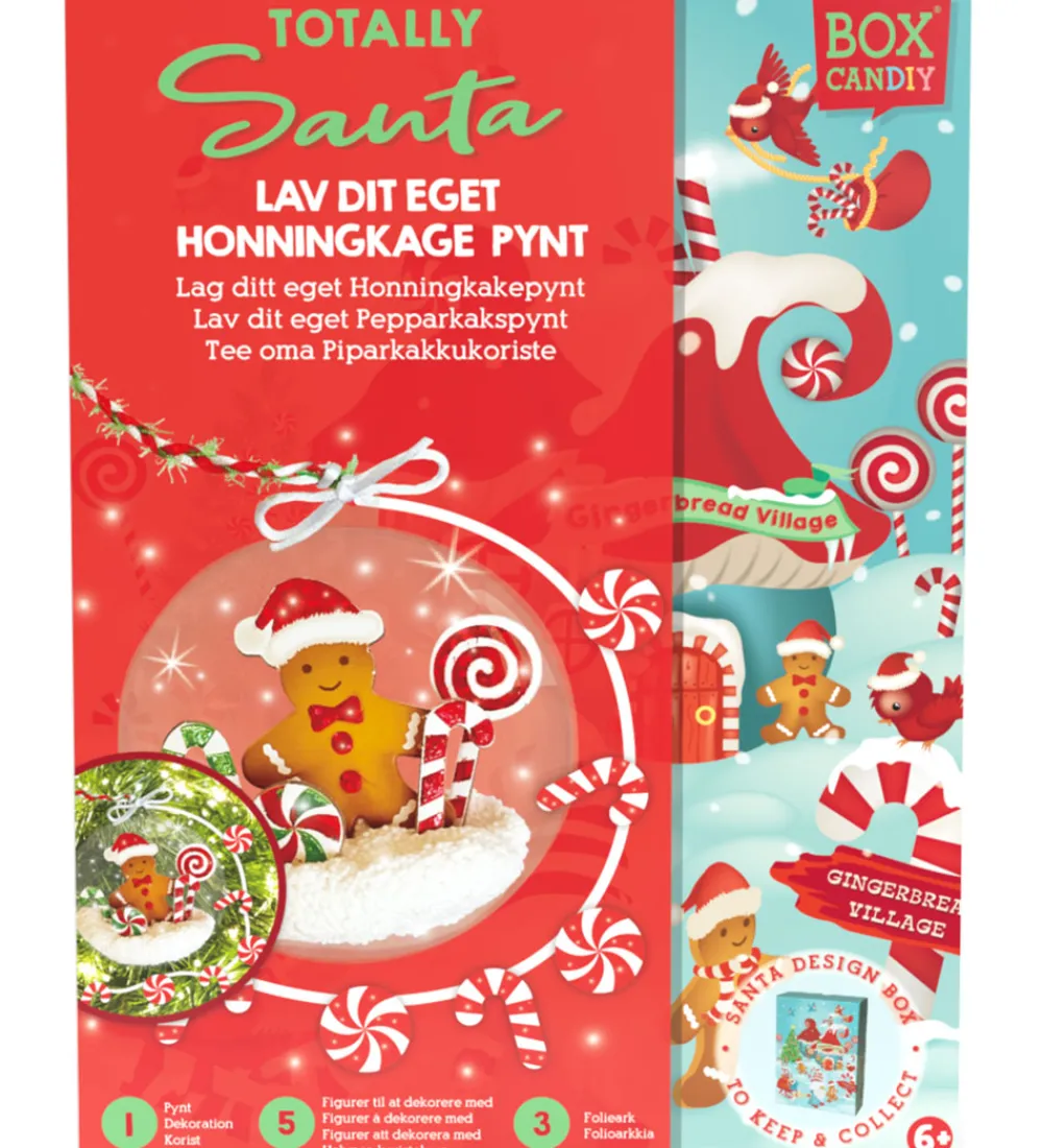 Julepynt-BOX CANDIY Kreasæt - Lav Dit Eget Pynt - Totally Santa