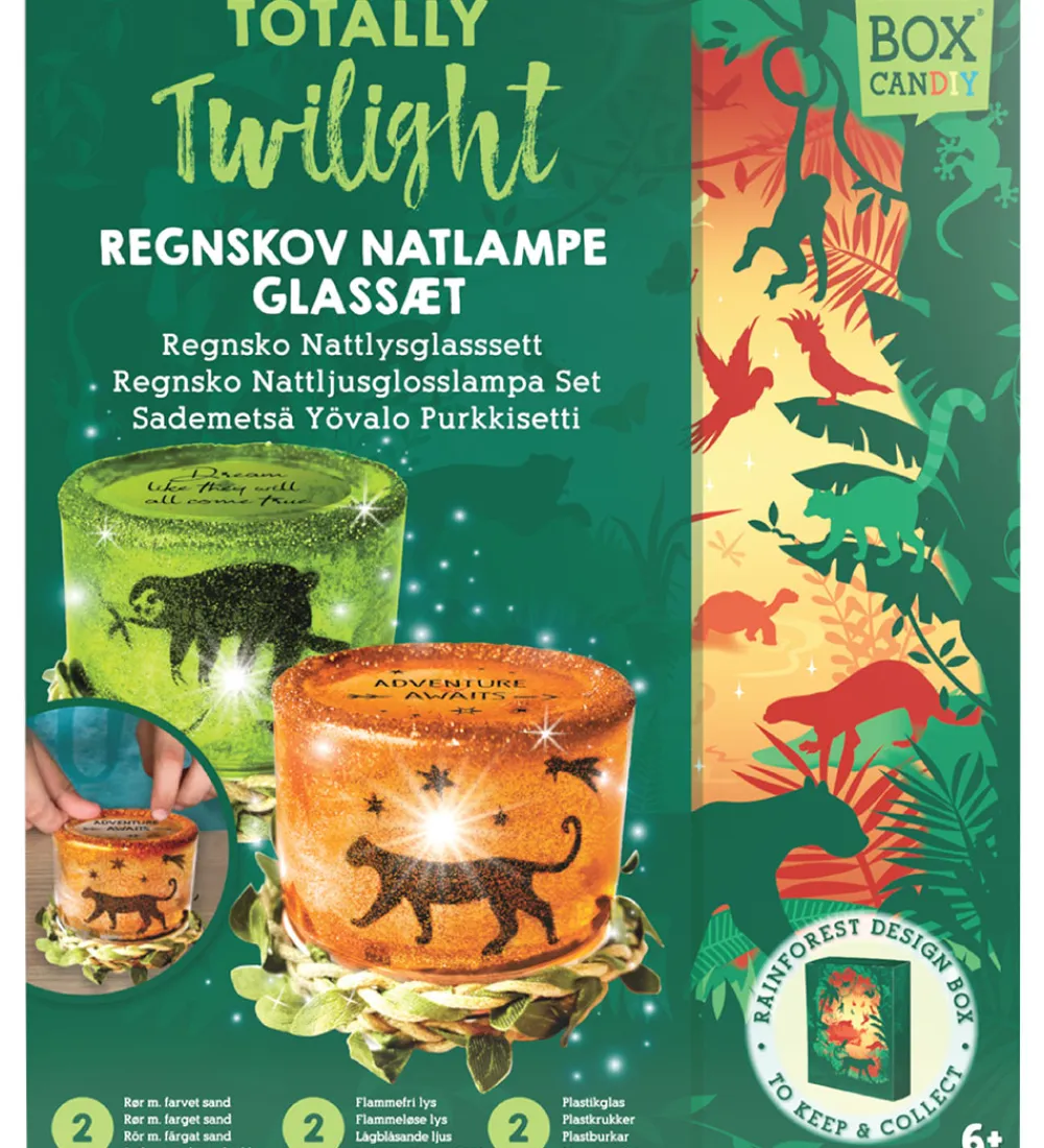 Natlamper|Lamper-BOX CANDIY Kreasæt - Natlampe Glassæt - Totally Twilight Rainfor