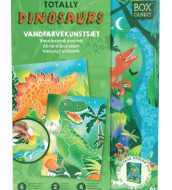 Maling-BOX CANDIY Kreasæt - Vandfarvekunstsæt - Totally Dinosaurs
