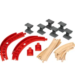 Brio-BRIO World Buede, Hævede Skinner - 17 Dele - Træ 33995
