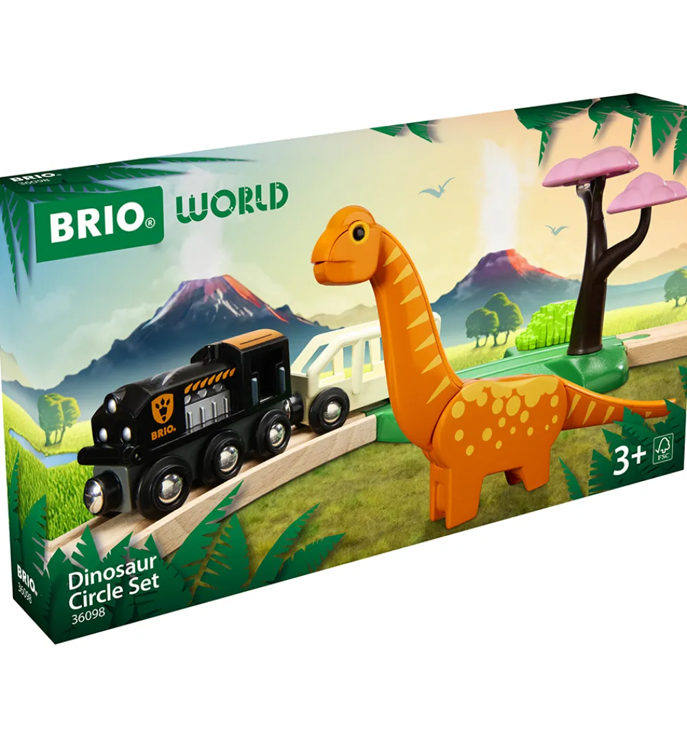 Brio-BRIO World Togbane - Cirkelsæt Dinosaur - 12 Dele - 36098