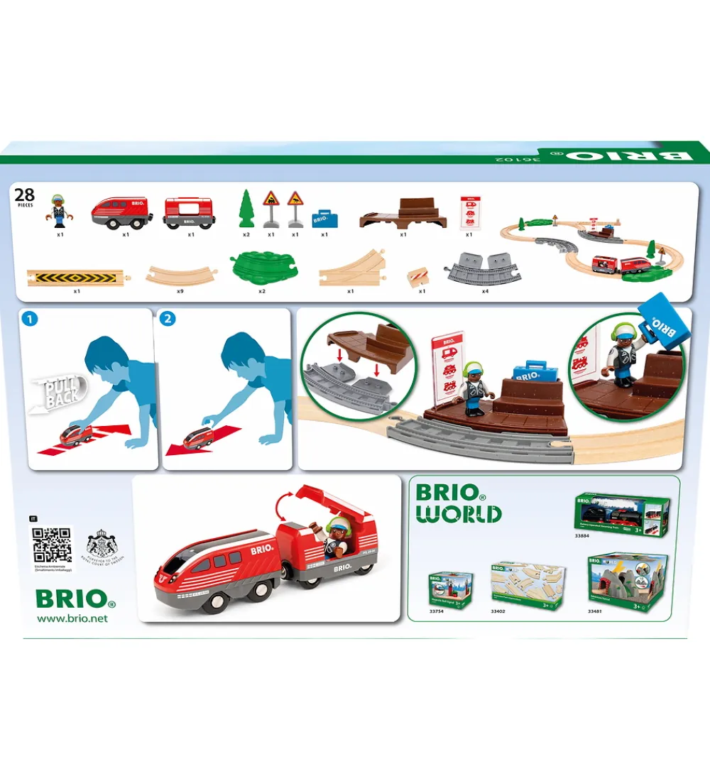 BRIO Brio|Biler, Tog Og Køretøjer*World Togsæt - Træk & Slip - 28 Dele
