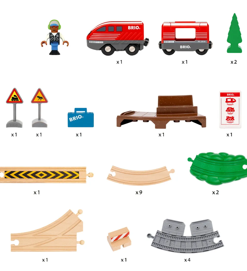 BRIO Brio|Biler, Tog Og Køretøjer*World Togsæt - Træk & Slip - 28 Dele