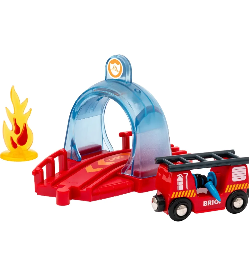 Brio-BRIO World Tunnel m. Brandtog - 4 Dele - Smart Tech Sound 33976