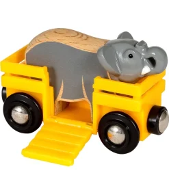 BRIO Brio*World Vogn m. Elefant - Gul 33969