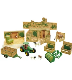 Traktorer-Britains Legesæt - 43257 - John Deere - 20 Dele - Farm In A Box