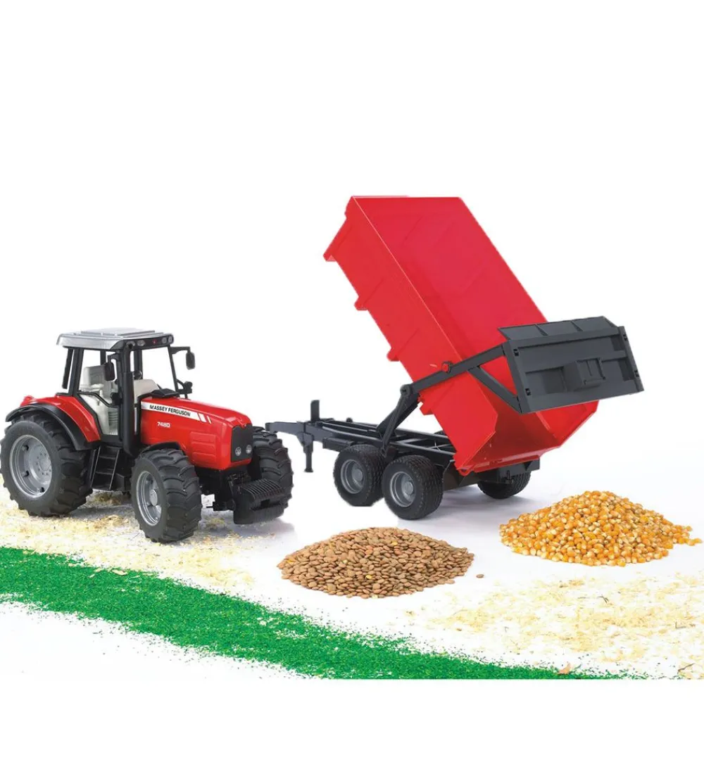 Bruder Traktorer*Traktor - Massey Ferguson 7480 m. Tipvogn - 02045