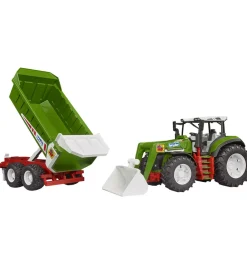 Traktorer-Bruder Traktor - RoadMax m. Frontlæsser og Trailer - 03452