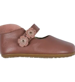 Bundgaard Hjemmesko*Ballerina Skindfutter - Wide Fit - Aya Flower - Rose