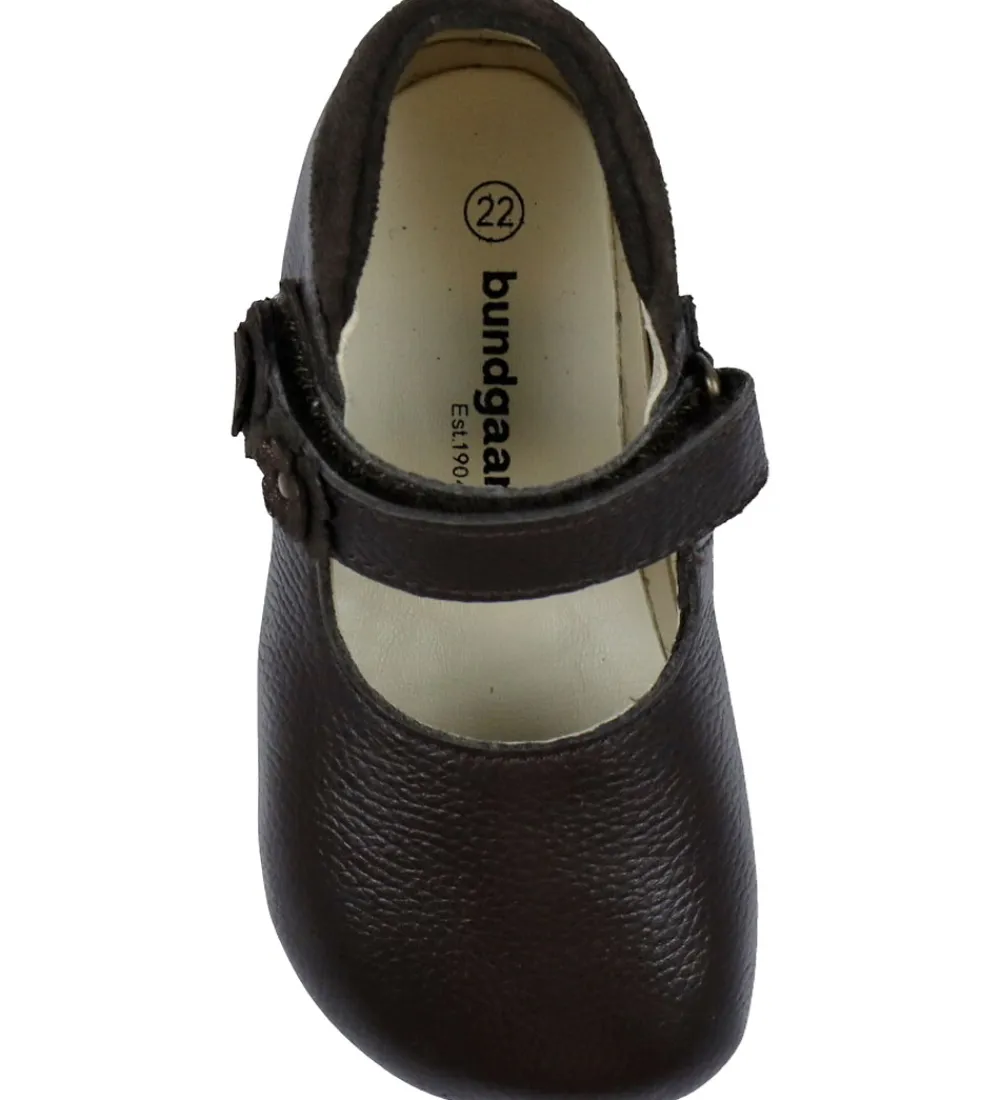 Hjemmesko-Bundgaard Ballerina Skindfutter - Wide Fit - Aya Flower - Brown
