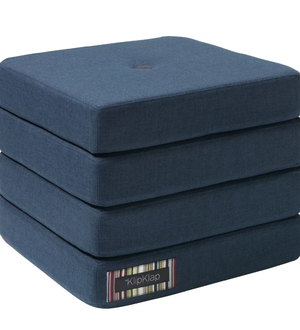 by KlipKlap Madrasser*Foldemadras - 4 Fold - 100x100 cm - Dark Blue/Black