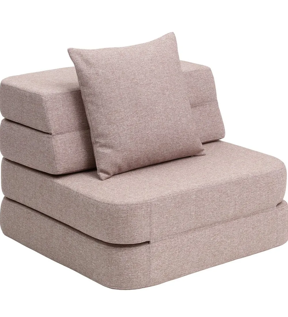 by KlipKlap Sofaer*Foldesofa - 3 Fold Single - 70 cm - Soft Rose/Rose