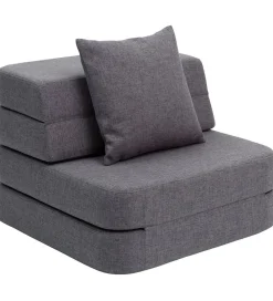 Sofaer-by KlipKlap Foldesofa - 3 Fold Single - 70 cm - Blue Grey/Grey