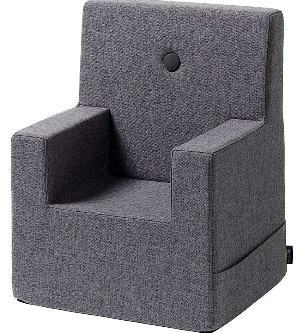 Stole-by KlipKlap Lænestol - Kids Chair XL - Blue Grey w. Grey