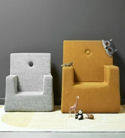 by KlipKlap Stole*Lænestol - Kids Chair XL - 63x49x42 cm - Multi Grey/