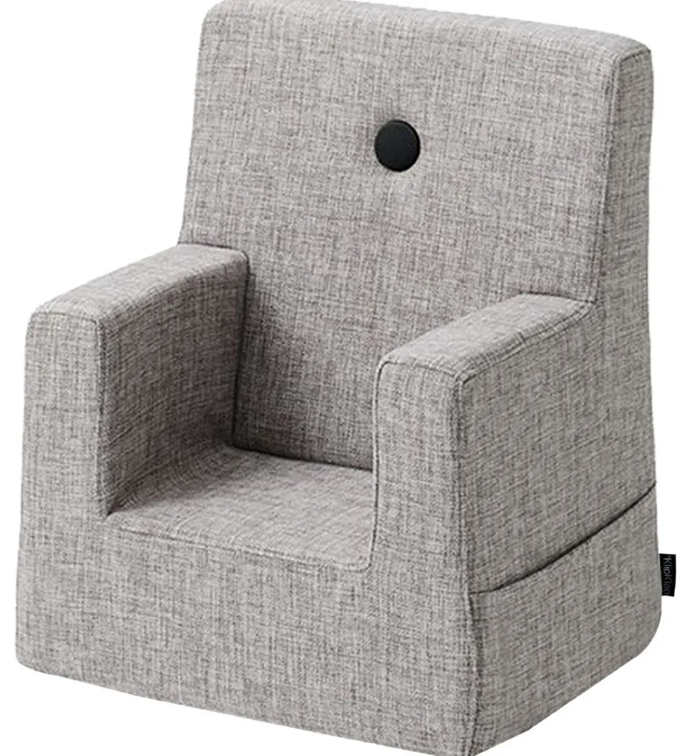 by KlipKlap Stole*Lænestol - Kids Chair - 43x43x50 cm - Multi Grey/Gre