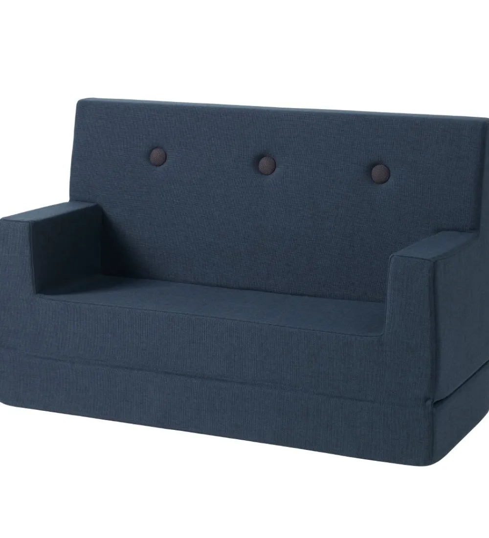 by KlipKlap Sofaer*Sofa - Kids Sofa - 100 cm - Dark Blue/Black