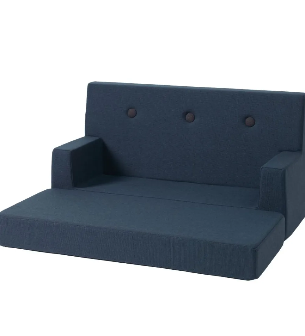 by KlipKlap Sofaer*Sofa - Kids Sofa - 100 cm - Dark Blue/Black