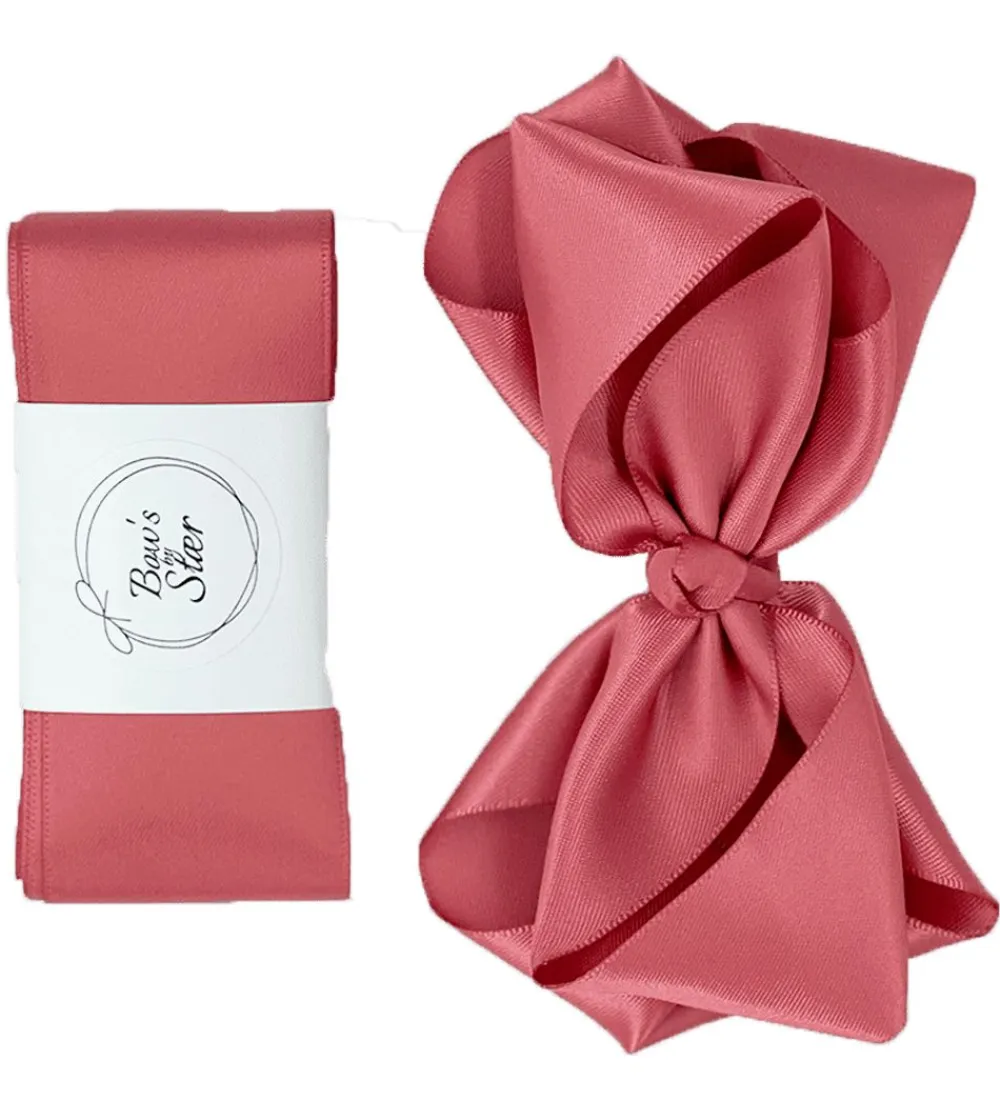Hårbånd-By Stær Dåbsbånd m. Sløjfe - Satin - Dusty Berry