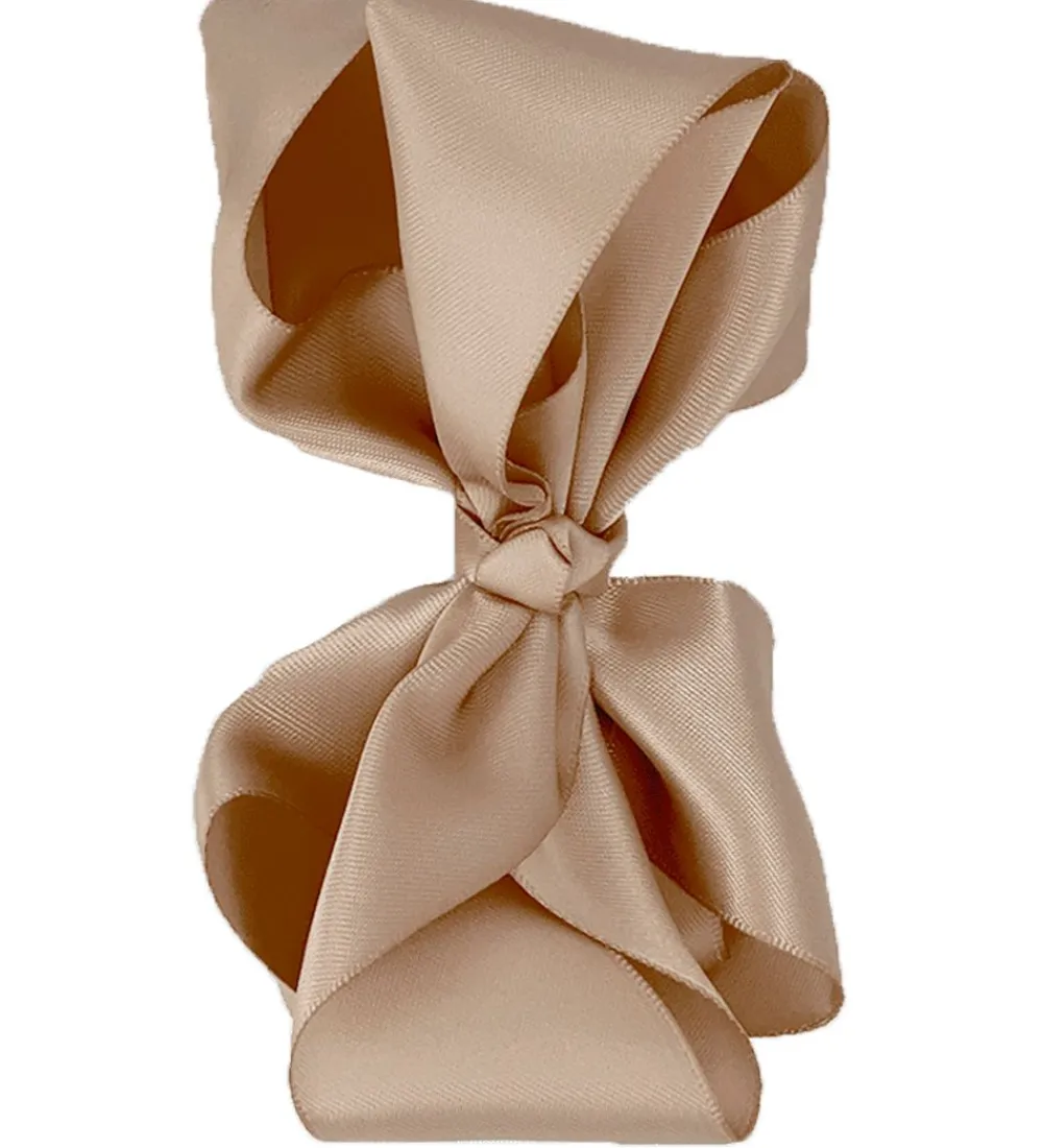 Hårbånd-By Stær Dåbsbånd m. Sløjfe - Satin - Beige