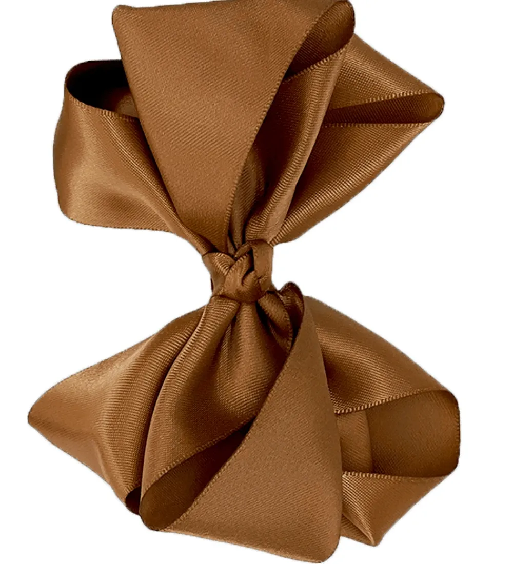 By Stær Hårbånd*Dåbsbånd m. Sløjfe - Satin - Golden Brown