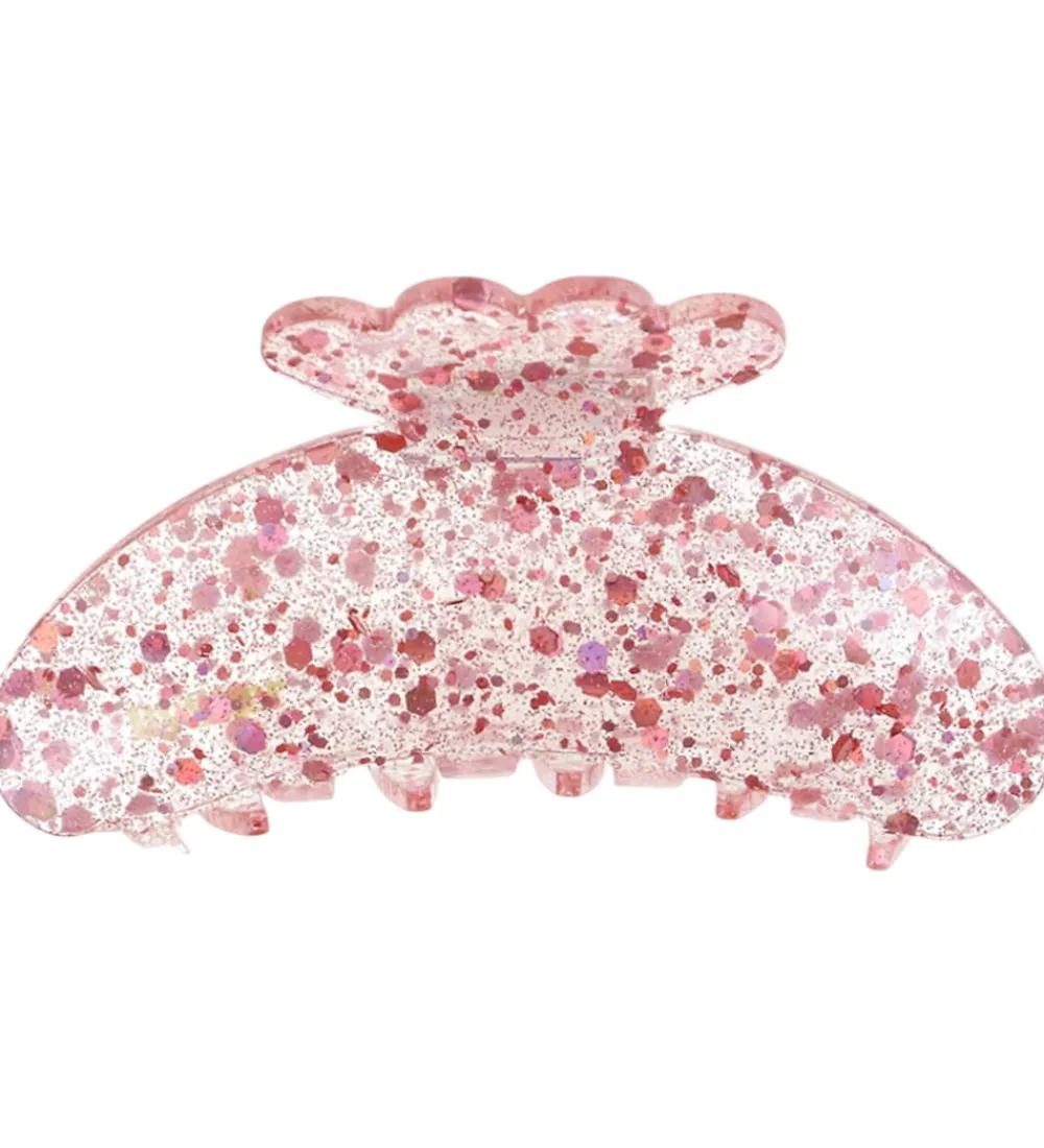 By Stær Hårspænder|Hårpynt*Hårklemme - Asta - 10x5 cm - Confetti Lyserød