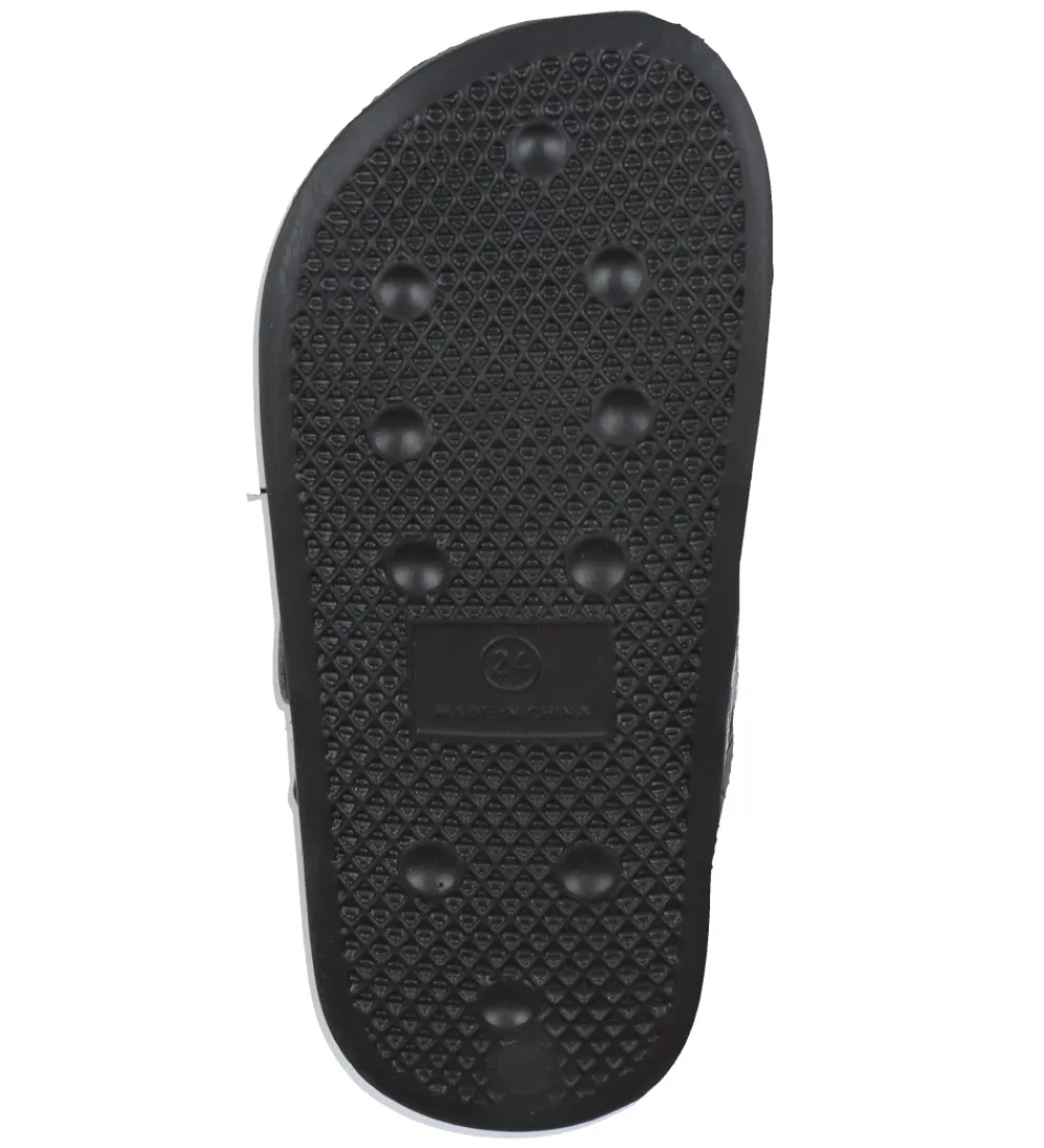 Calvin Klein Badesandaler*Badesandaler - Velcro - Sort m. Hvid