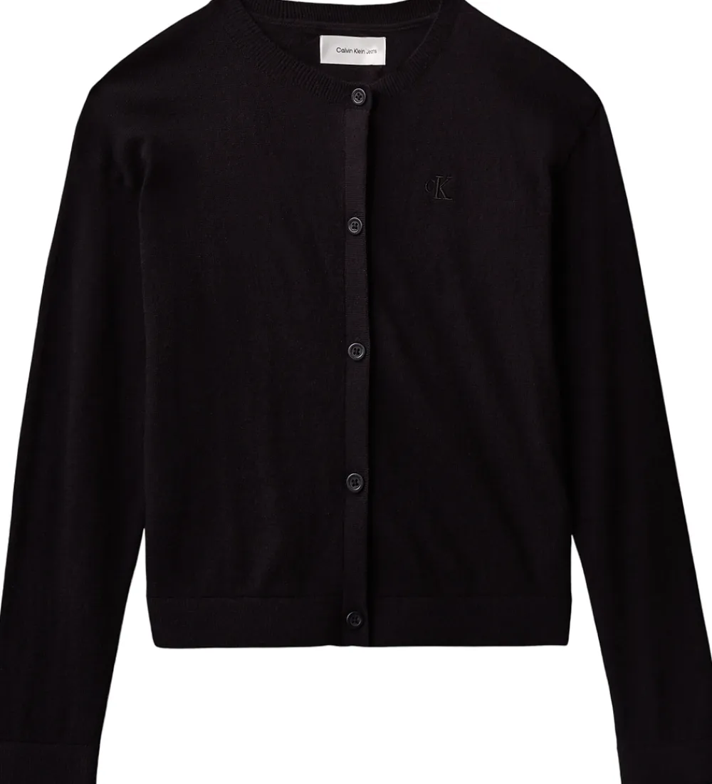 Cardigans-Calvin Klein Cardigan - Strik - CK Black