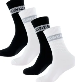 Strømper|Basis-Calvin Klein Strømper - 4-pak - Hvid/Sort