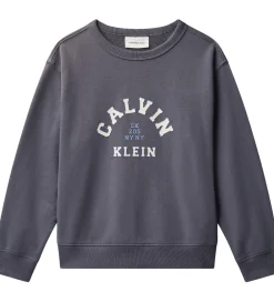 Sweatshirts-Calvin Klein Sweatshirt - Varsity - Coal Grey
