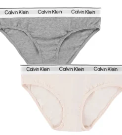 Undertøj-Calvin Klein Trusser - 2-pak - Silver eony/Gråmeleret