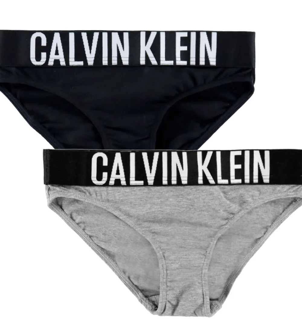 Undertøj-Calvin Klein Trusser - 2-pak - PVH Black/Gråmeleret