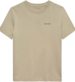 T-Shirts-Calvin Klein T-shirt - Chest Inst. Logo - Ancient Marble Grey