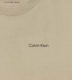 T-Shirts-Calvin Klein T-shirt - Chest Inst. Logo - Ancient Marble Grey