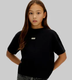 T-Shirts-Calvin Klein T-shirt - Folded Logo Label - CKBlack