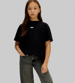 T-Shirts-Calvin Klein T-shirt - Folded Logo Label - CKBlack
