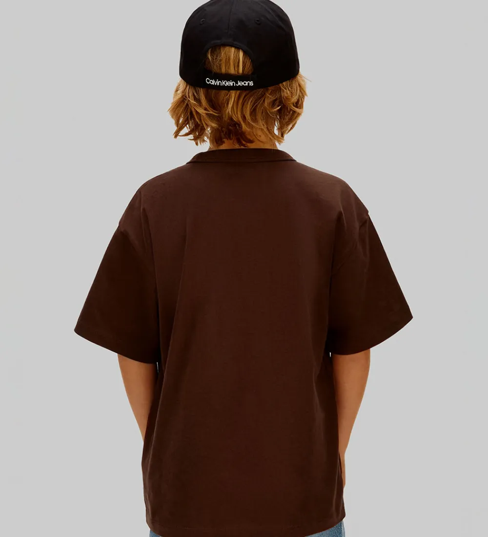 Calvin Klein T-Shirts*T-shirt - Legacy Brown