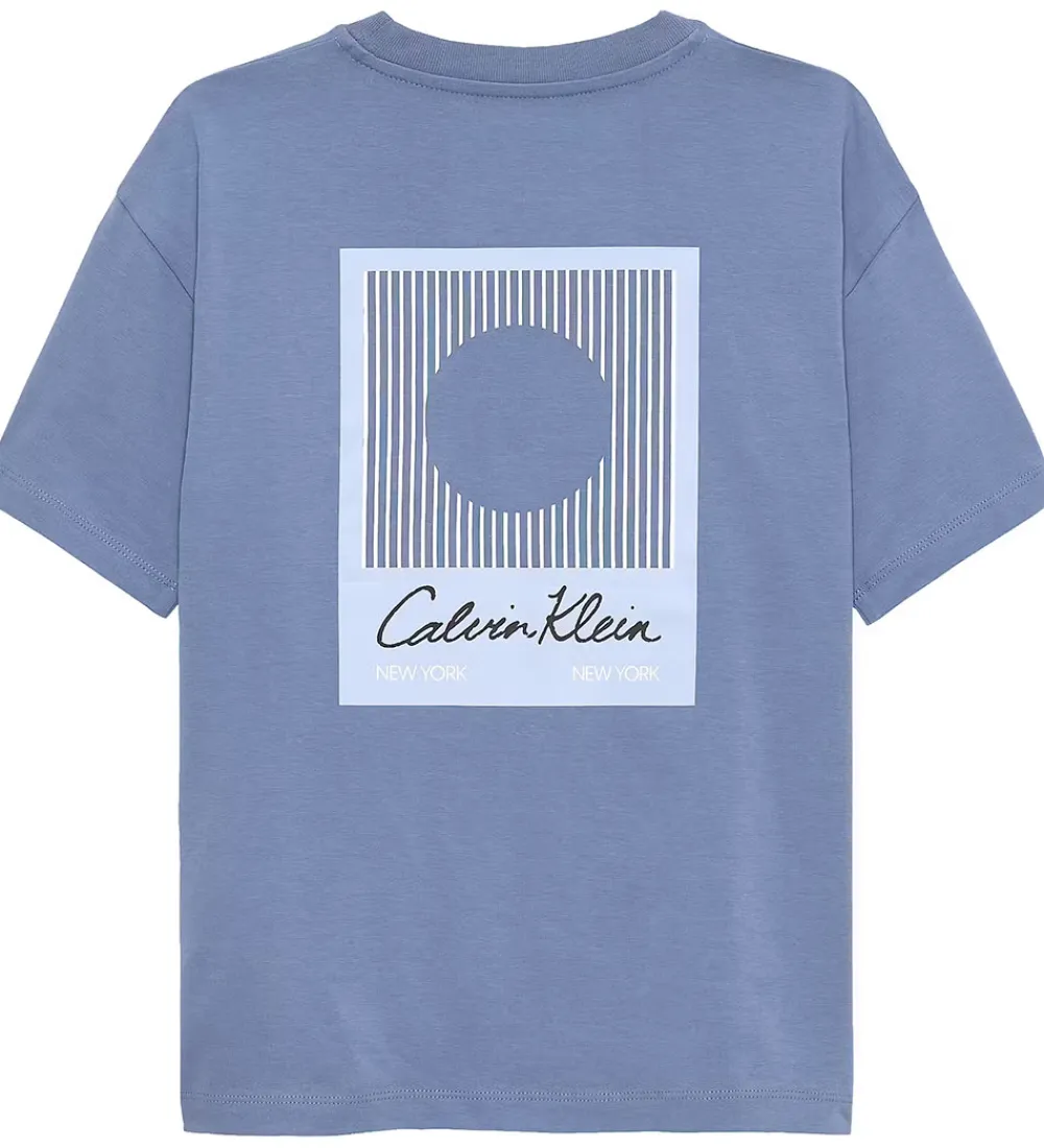 Calvin Klein T-Shirts*T-shirt - Polaroid - Satin Blue
