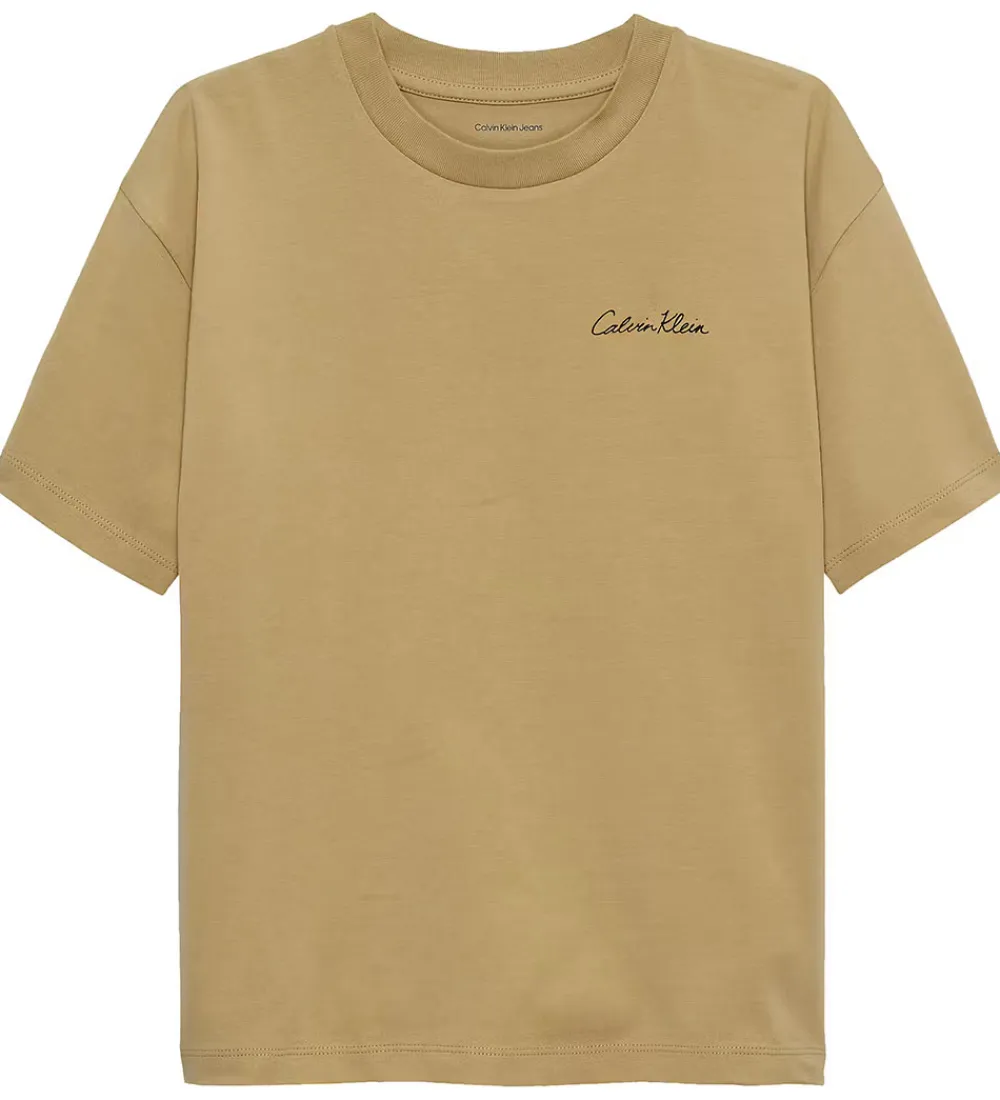 T-Shirts-Calvin Klein T-shirt - Polaroid - Sandy Beige