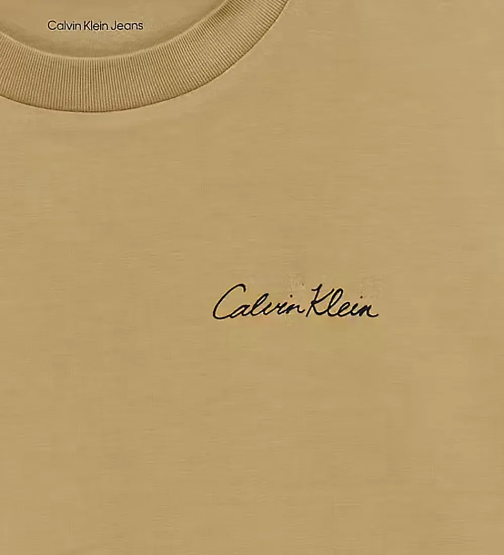 T-Shirts-Calvin Klein T-shirt - Polaroid - Sandy Beige