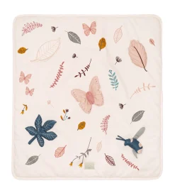 Legetæpper Og Legegulve|Aktivitetsstativer-Cam Cam Aktivitetstæppe - 80x80 cm - Pressed Leaves Rose